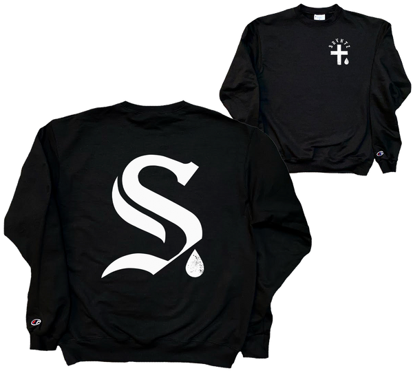 S Drop Crew Blk
